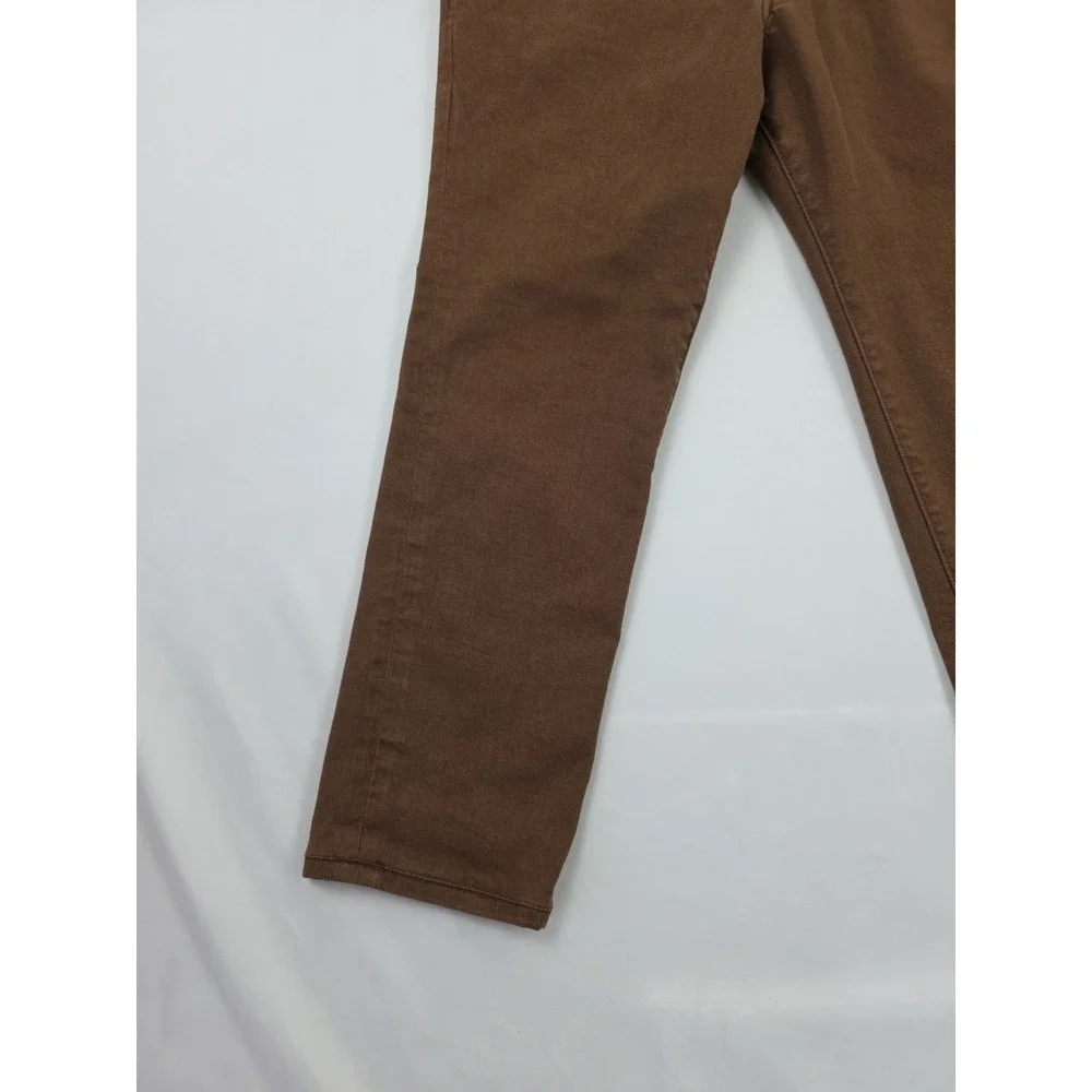 Express Skinny Mid Rise Crop Jeans Womens 30 Waist Brown Flex Cropped Slim Fit